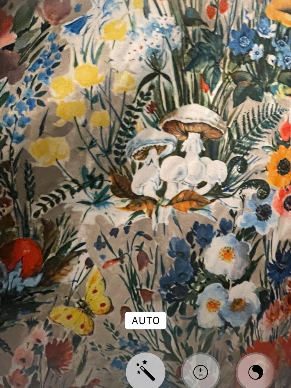 Vintage 70’s boho Wild Flowers and Mushrooms dress